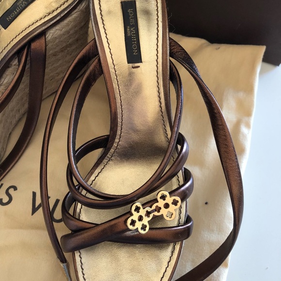 Louis Vuitton Wedges Sz.38.5 excellent condition - Picture 2 of 8